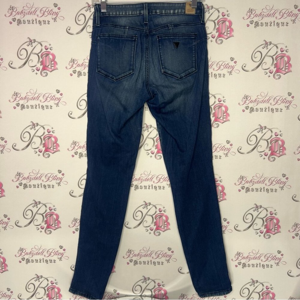 Guess curvy X jeans denim soft stretchy cute black logo on the back y2k cute - Picture 5 of 9